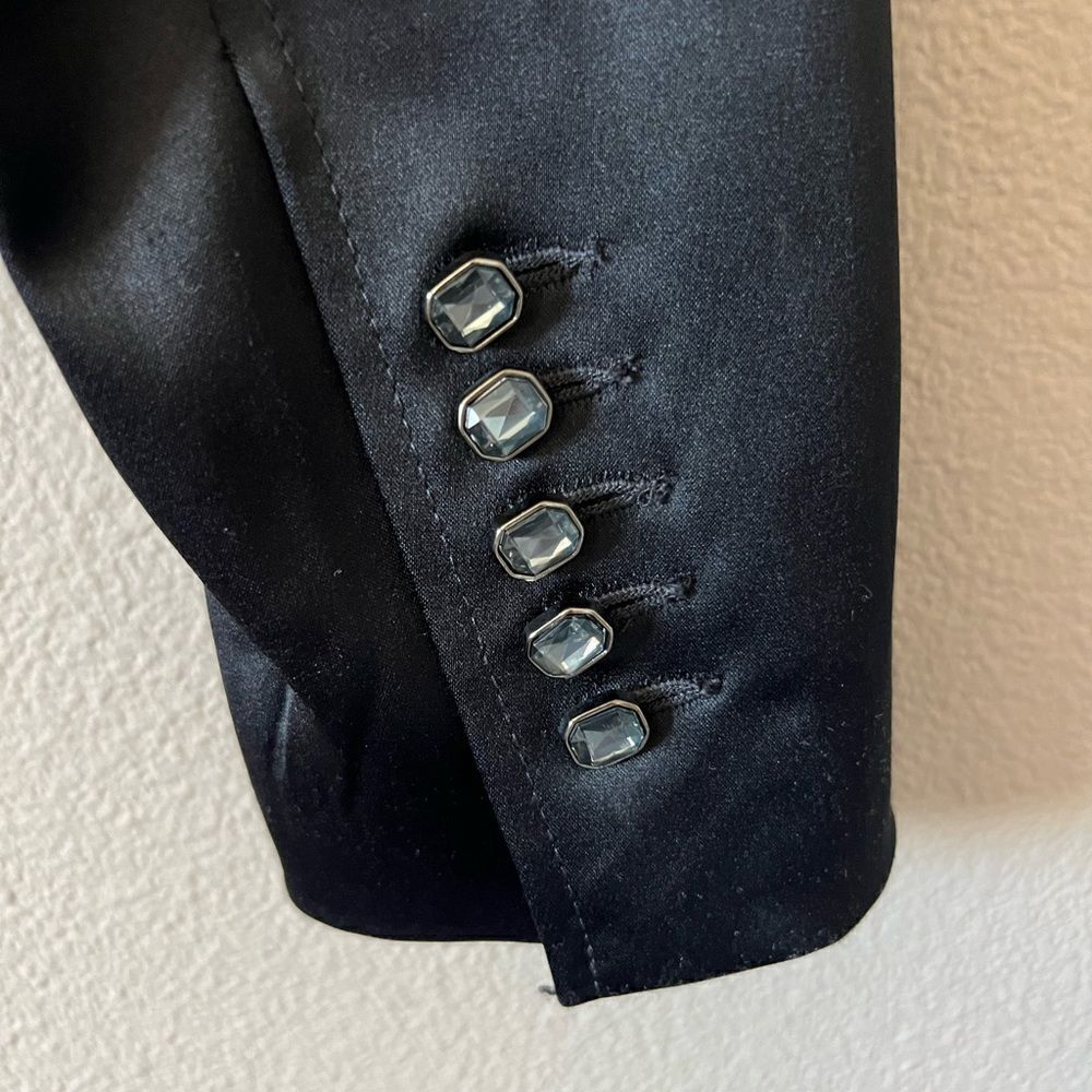 Express Design Studio Satin Tuxedo Suit Jacket - Picture 8 of 11